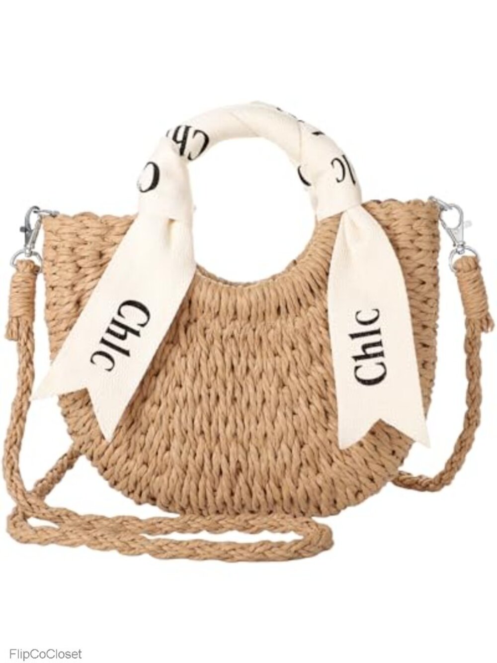 Woven Straw Crossbody Bag Cute Beach Purse for Women